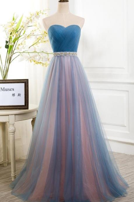 Bridesmaid Dresses,Princess Prom Dress,Long Prom Dresses, Sweetheart Lace Up Tulle A-line Prom Dresses,Cute Dresses,Classy Party Dresses,Modest Evening Dresses