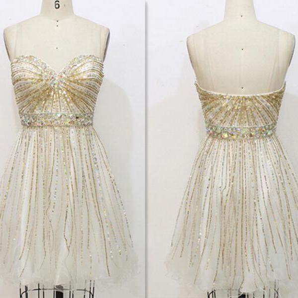 Homecoming Dress With Beadings