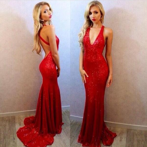 Sparkly Prom Dresses,red P..