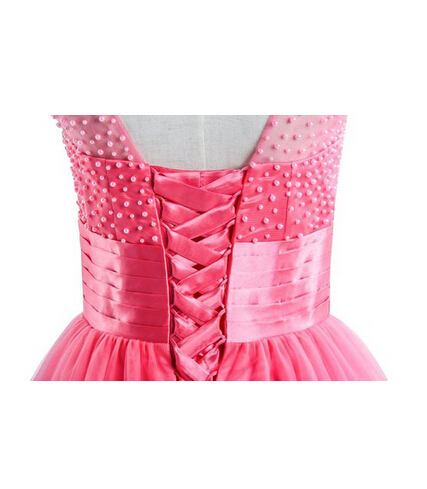 Apricot Homecoming Dress with Beading