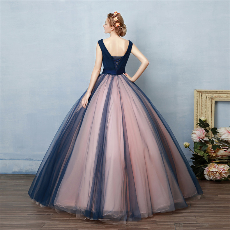 pink and blue prom